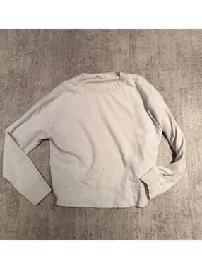 Perfectwhitetee Ivory Cream cotton cozy Crewneck Sweatshirt S